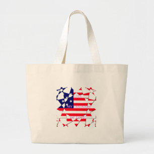 Grand Tote Bag Drapeau des États-Unis d'Amérique