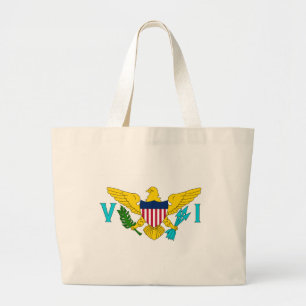 Grand Tote Bag Drapeau des îles Vierges américaines