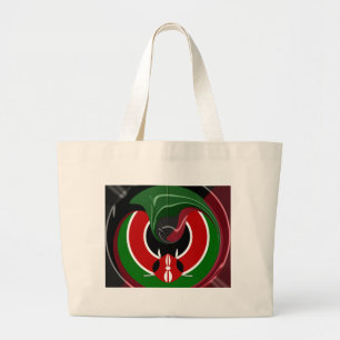 Grand Tote Bag Drapeau Fluide Kenya Hakuna Matata