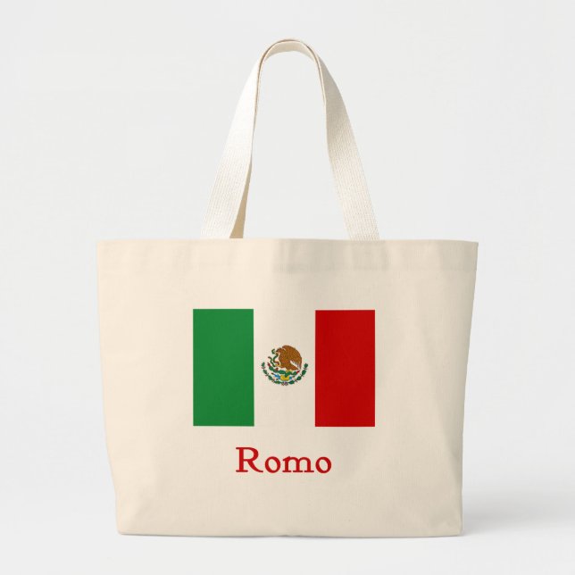 Grand Tote Bag Drapeau mexicain de Romo (Devant)