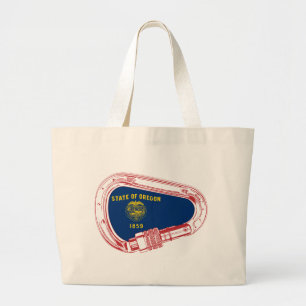 Grand Tote Bag Drapeau Oregon Escalade carabiner
