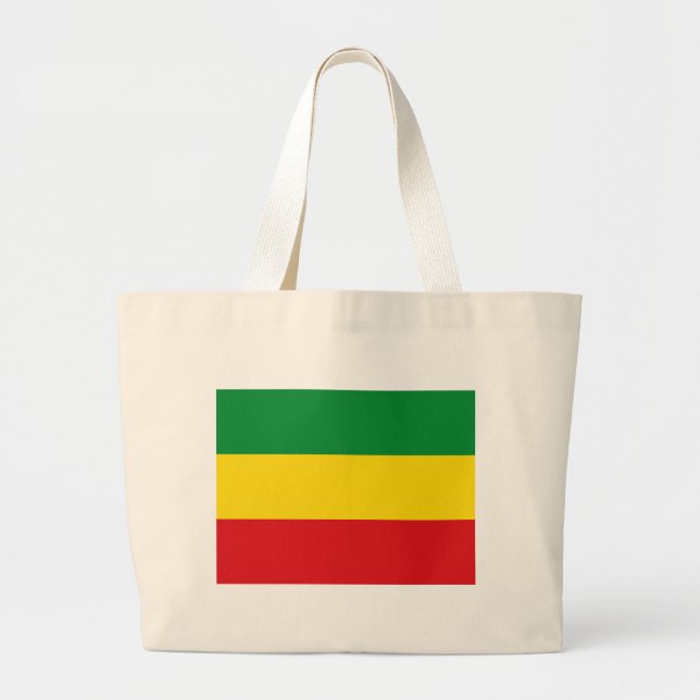 Grand Tote Bag Drapeau rastafarien Rasta Ethiopie (Devant)