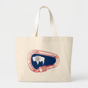 Grand Tote Bag Drapeau Wyoming Escalade Carabiner