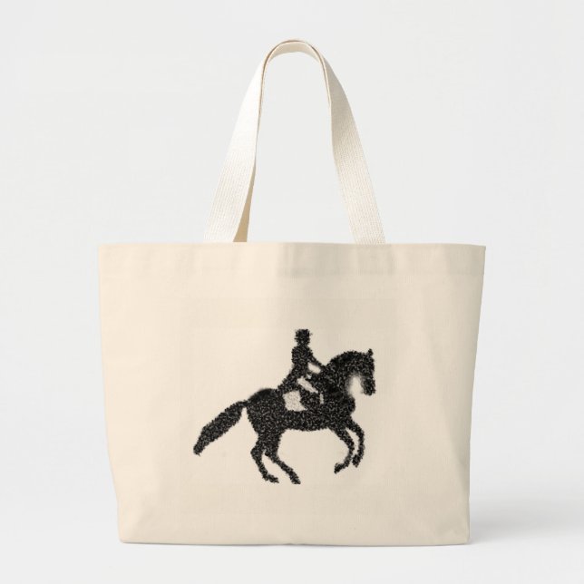 Grand Tote Bag Dressage Fourre-tout - conception de mosaïque de (Devant)