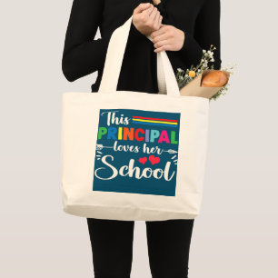 Grand Tote Bag Drôle Ce Principal Aime Son Professeur D'École