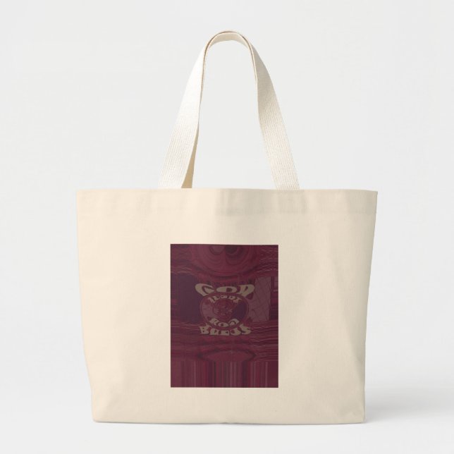 Grand Tote Bag Drôle Dieu bénit kenya Hakuna Matata Giraffes wov (Devant)