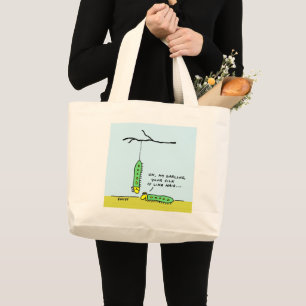 Grand Tote Bag Drôle Silkworm Caterpiliers Cartoon Art Amateurs
