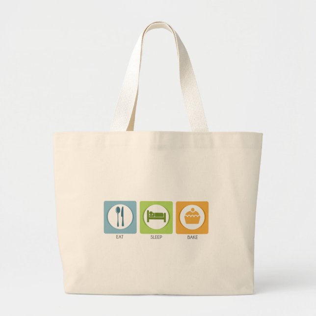 Grand Tote Bag Eat Sleep Bake ! (Devant)