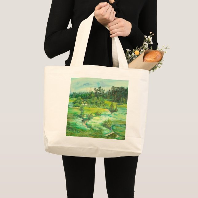 Grand Tote Bag eau de la vallée verte (Devant (produit))