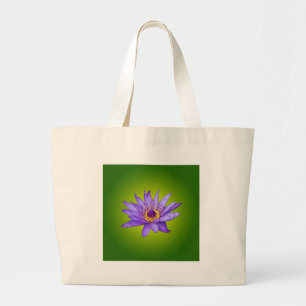 Grand Tote Bag Eau Lily Étang Aquatique Purple Fleurit