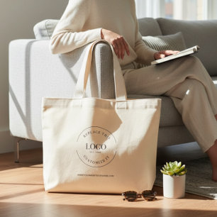 Grand Tote Bag Échange de troc sur le logo de l'entreprise