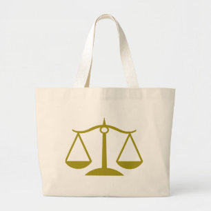 Grand Tote Bag Échelles de justice - or