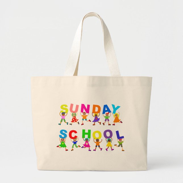 Grand Tote Bag École du dimanche (Devant)