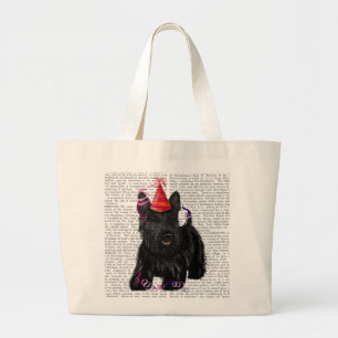 Grand Tote Bag Écossais Terrier et casquette de partie