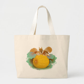 Grand Tote Bag écureuils dans la correction de citrouille