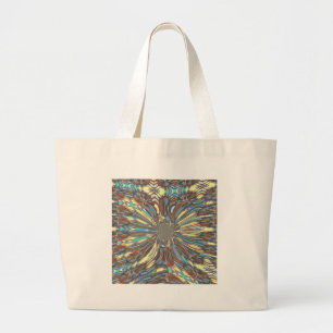 Grand Tote Bag Edgy African Urban Pop Art Conception optique Abst