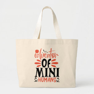 Grand Tote Bag Éducateur des Mini Humains