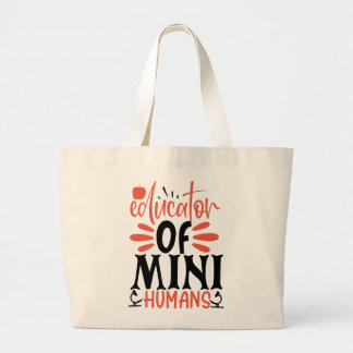 Grand Tote Bag Éducateur des Mini Humains