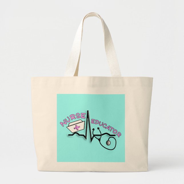 Grand Tote Bag Éducatrice QRS d'infirmière et conception de (Devant)