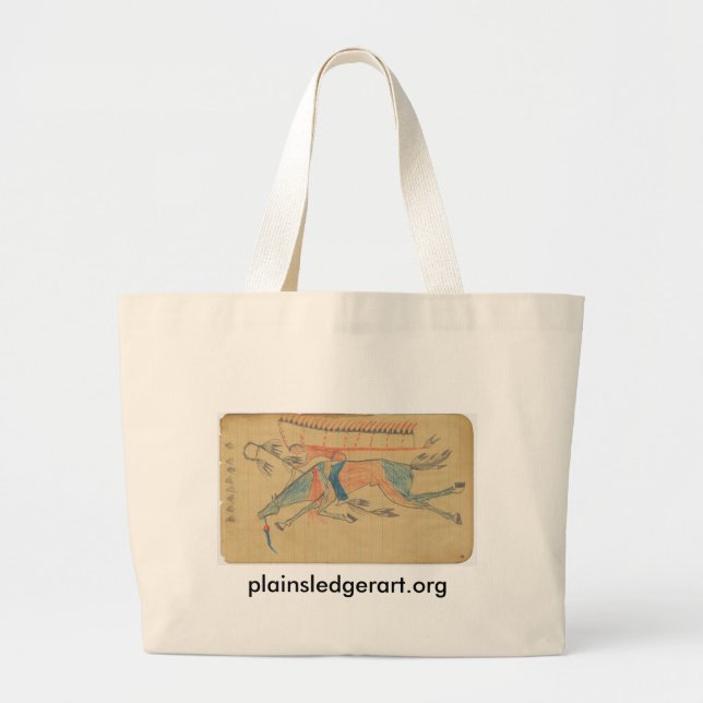 Grand Tote Bag Effraye l'ennemi :  Cheval de guerre perdant (Devant)
