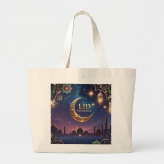 Grand Tote Bag Eid al fitr Islamic celebration Gold And navy