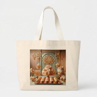 Grand Tote Bag Élégante pâtisserie