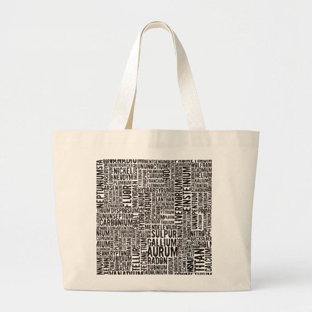 Grand Tote Bag Éléments chimiques (Devant)
