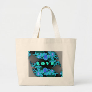 Grand Tote Bag Éléments d'amour cosmique Imprimer