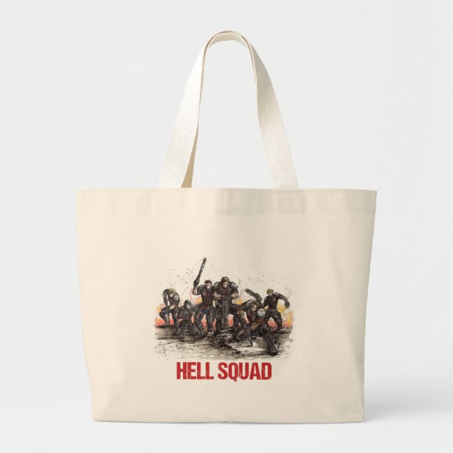 Grand Tote Bag Éléphant Fourre-tout de peloton d'enfer (Devant)