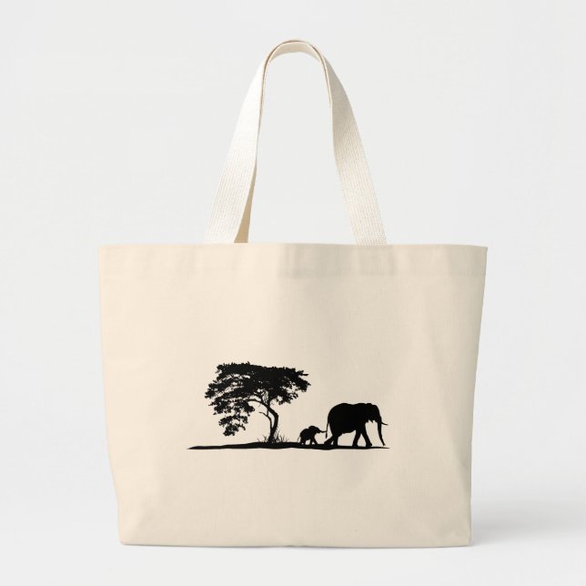 Grand Tote Bag Éléphants (Devant)