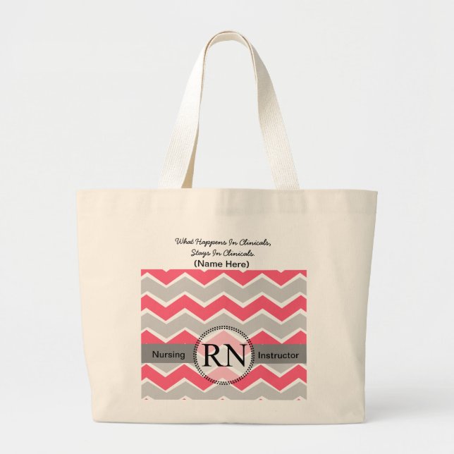 Grand Tote Bag Élève-infirmière Fourre-tout personnalisable (Devant)