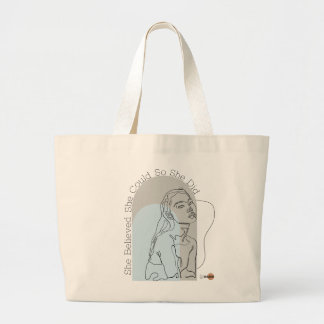 Grand Tote Bag Elle Croyait Qu'Elle Pouvait Fourre-tout Blue