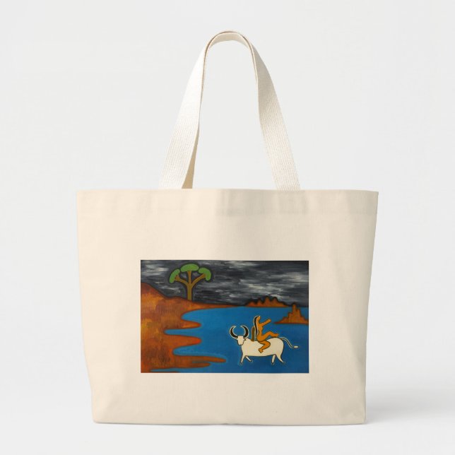 Grand Tote Bag Embrassé par la nuit foncée foncée (Devant)
