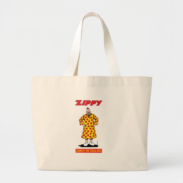 Grand Tote Bag Énergique : Reliez le pois (Devant)