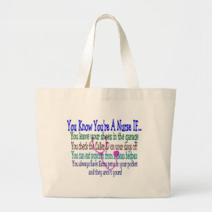 Grand Tote Bag Énonciations drôles d'infirmière