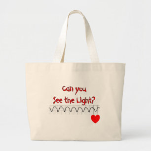 Grand Tote Bag Énonciations hilares d'infirmière cardiaque d'ER