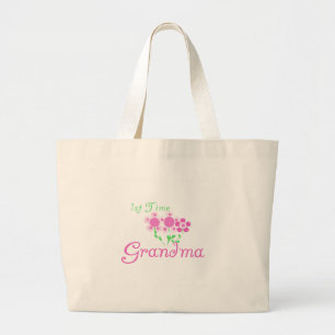 Grand Tote Bag ęr Fleurs Grand-maman-Roses de temps