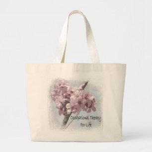 Grand Tote Bag Ergothérapie pour des fleurs de cerisier
