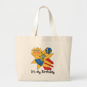 Grand Tote Bag Espace Alien 1er Anniversaire Tshirts et cadeaux