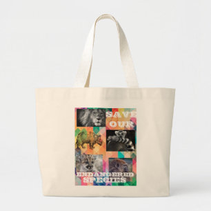 Grand Tote Bag Espèces menacées
