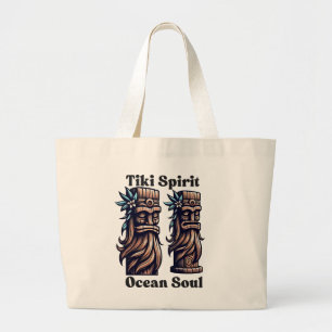 Grand Tote Bag Esprit Tiki, Âme de l'Océan