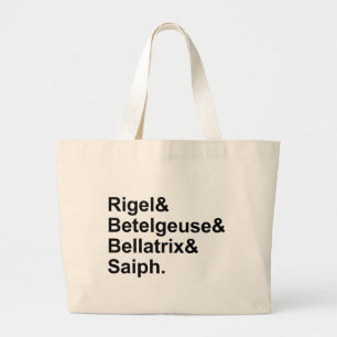 Grand Tote Bag Étoiles de Bellatrix Saiph de Betelgeuse de