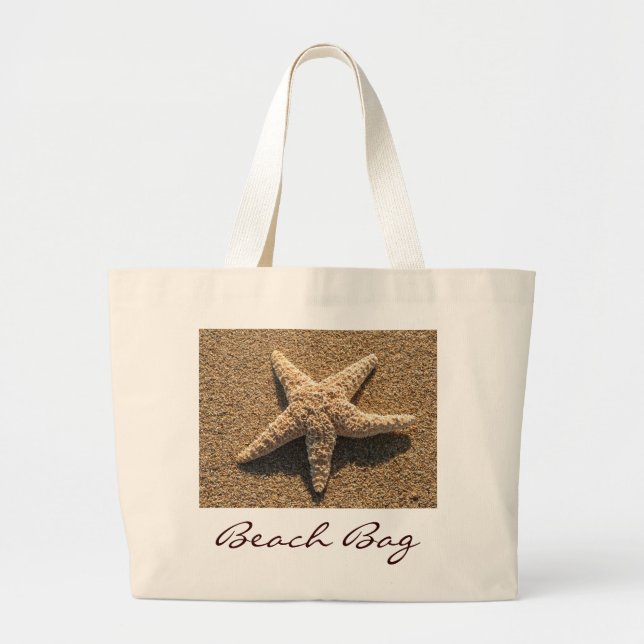 Grand Tote Bag Étoiles de mer sur la plage (Devant)