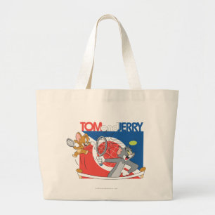 Grand Tote Bag Étoiles de tennis Tom et Jerry 4