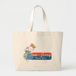 Grand Tote Bag Étoiles de tennis Tom et Jerry 6