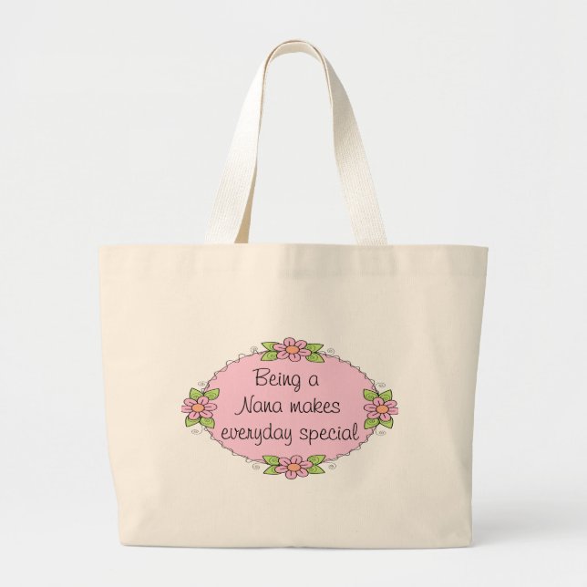 Grand Tote Bag Être Nana fait le Special quotidien (Devant)