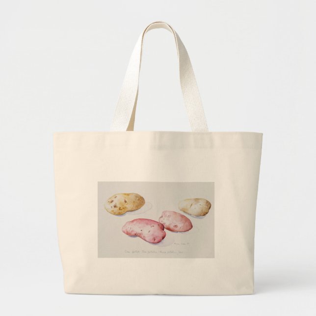 Grand Tote Bag Étude 1993 de pomme de terre (Devant)