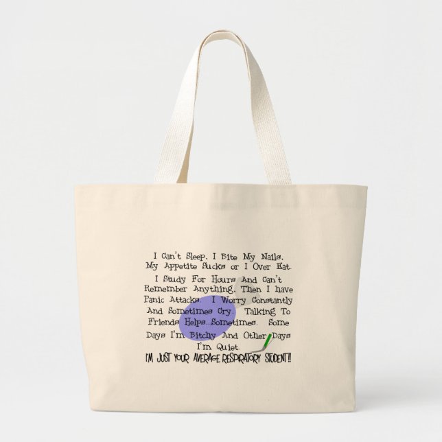 Grand Tote Bag Étudiant respiratoire moyen (Devant)