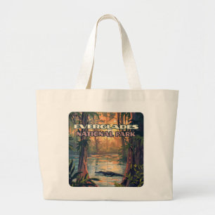 Grand Tote Bag Everglades Parc National Alligator Marécage Florid