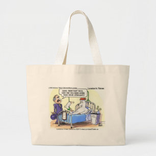 Grand Tote Bag Excuse pour manquer le travail T-shirts drôles Car